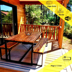 Green Resort Chalet with Clim & Pool